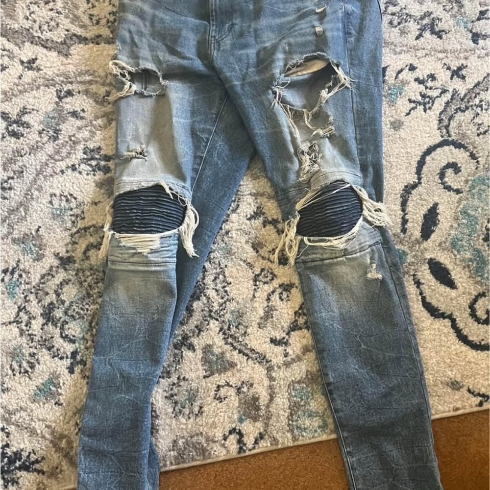 PacSun Distressed Blue Skinny Jeans
